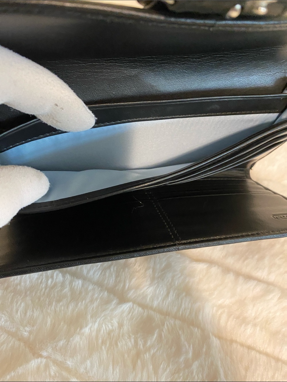 NWT Vintage Soho Leather Buckle Slim Envelope / Tri-Fold Wallet - Picture 7 of 17